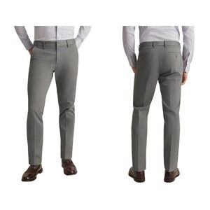 BONOBOS Stretch Weekday Warrior Friday Slim Fit Dress Pants 38x32 Gray Chinos